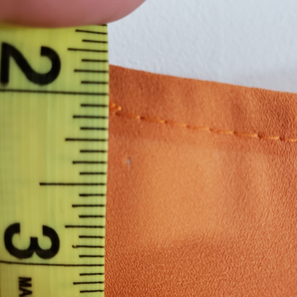 Orange Blouse Layered Ruffles Large - Picture 6 of 6